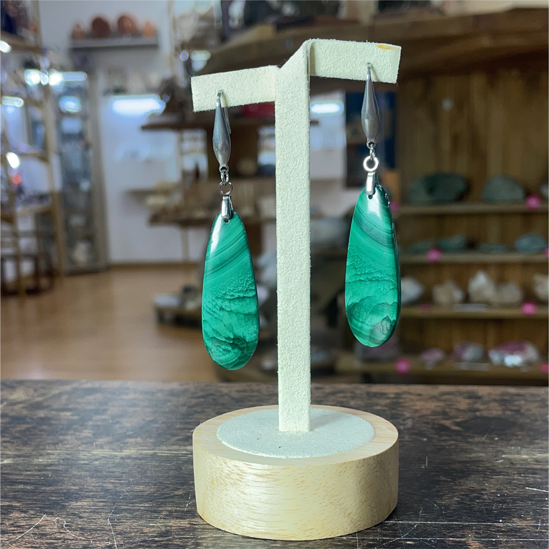 Boucle d'oreilles Malachite — stock Valence
