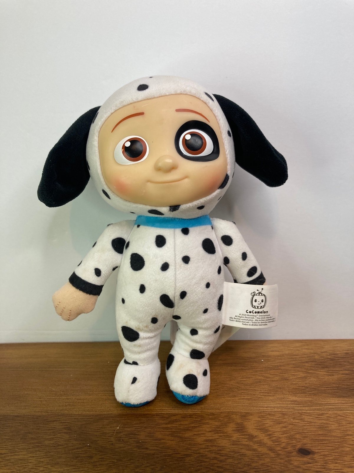 CoComelon JJ Baby Doll White and Black Puppy Dog Pjs Soft Body Toys