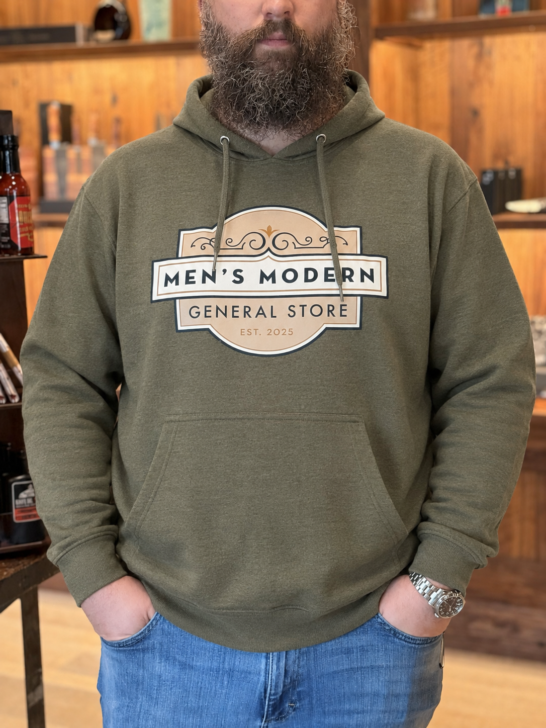 Hoodie - Olive MMGS Badge