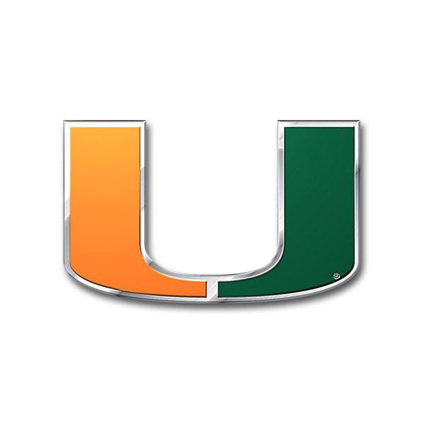 Miami Hurricanes Color Auto Emblem