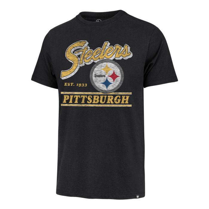 Pittsburgh Steelers Historic Flint Black Fly By '47Brand Franklin Shirt