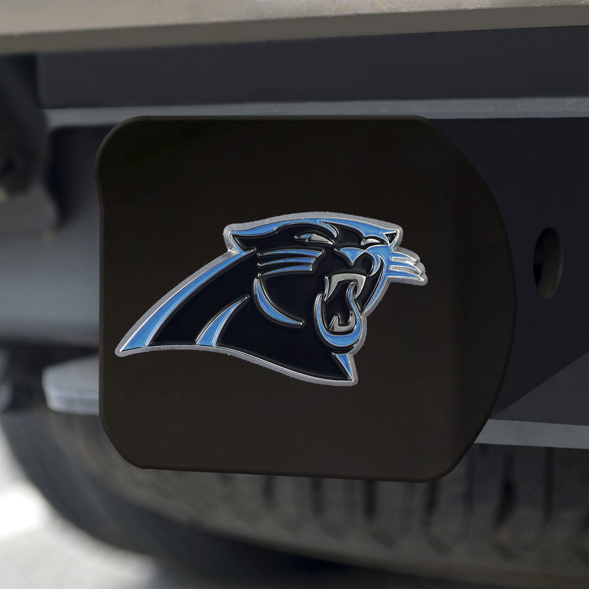 Carolina Panthers Black Chrome Hitch Cover