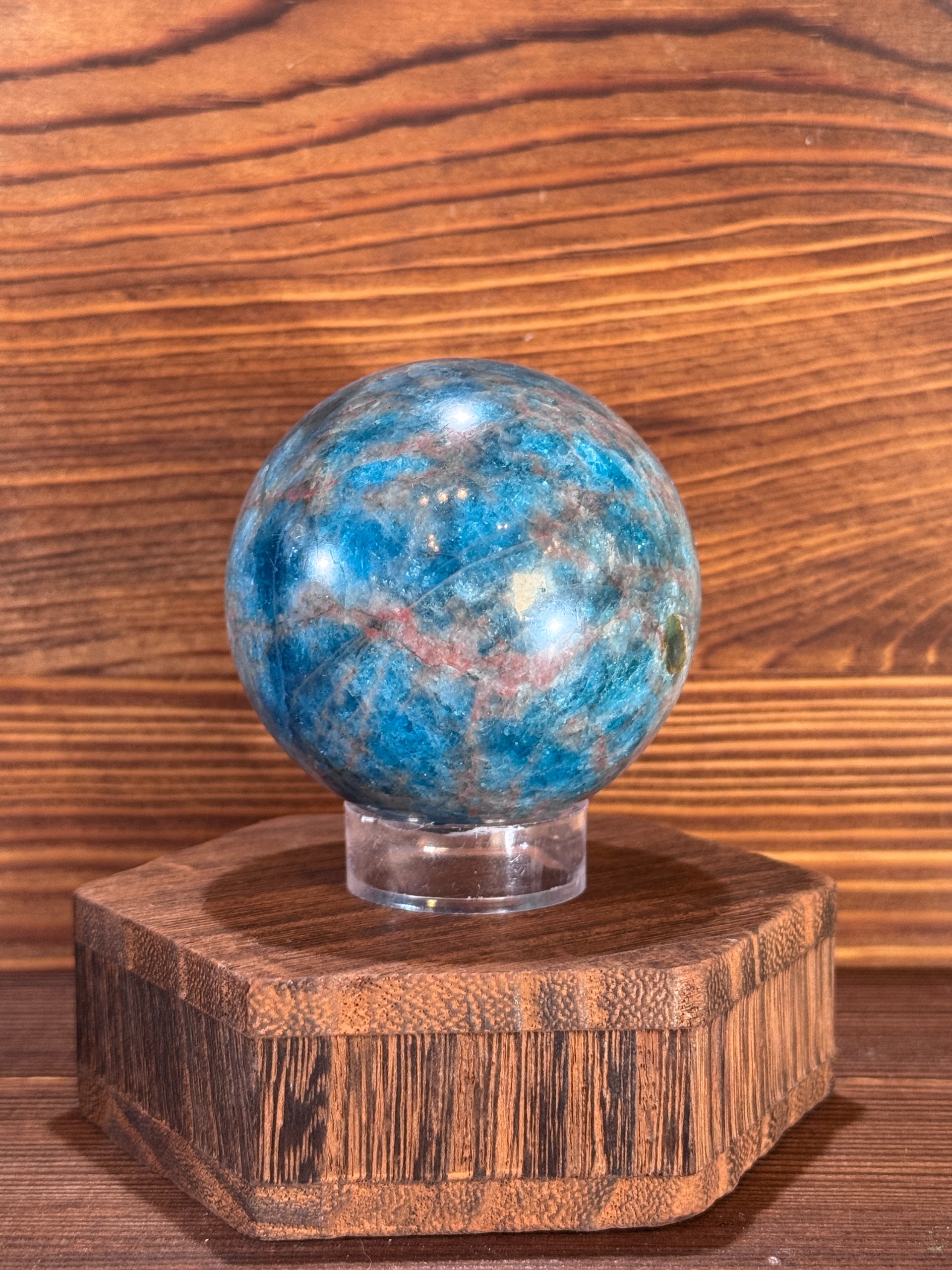 Blue Apatite Sphere