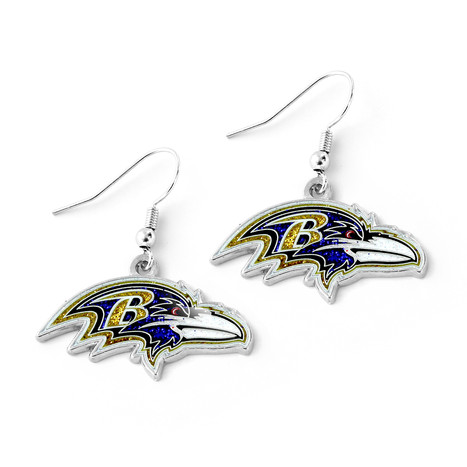 Baltimore Ravens Glitter Dazzle Earrings