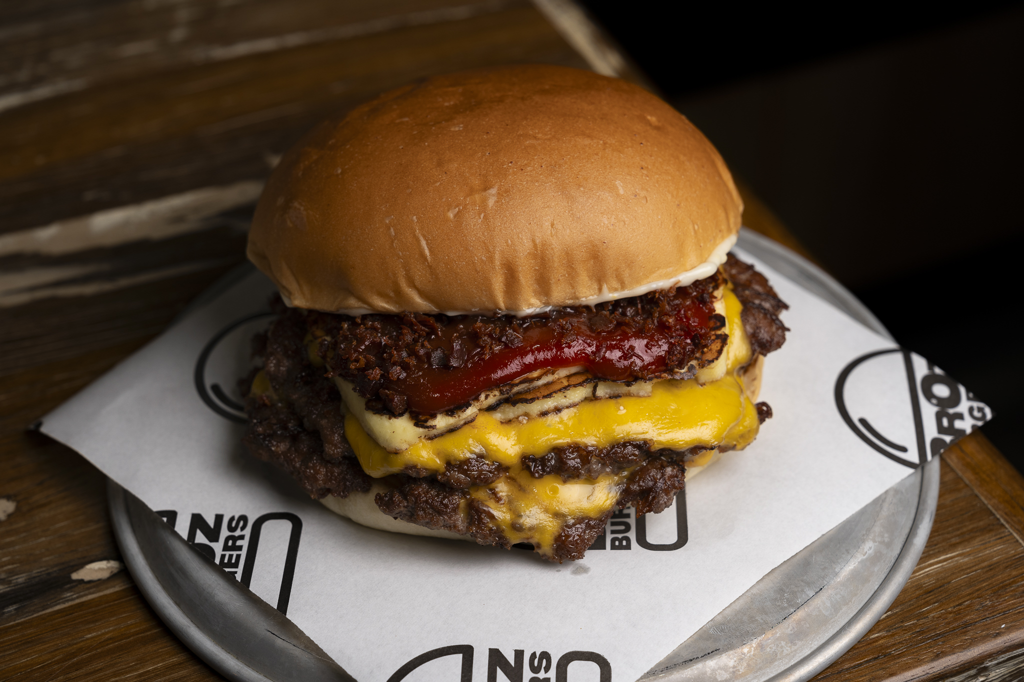 Romeo 'N Juliet burger with halloumi and guava ketchup
