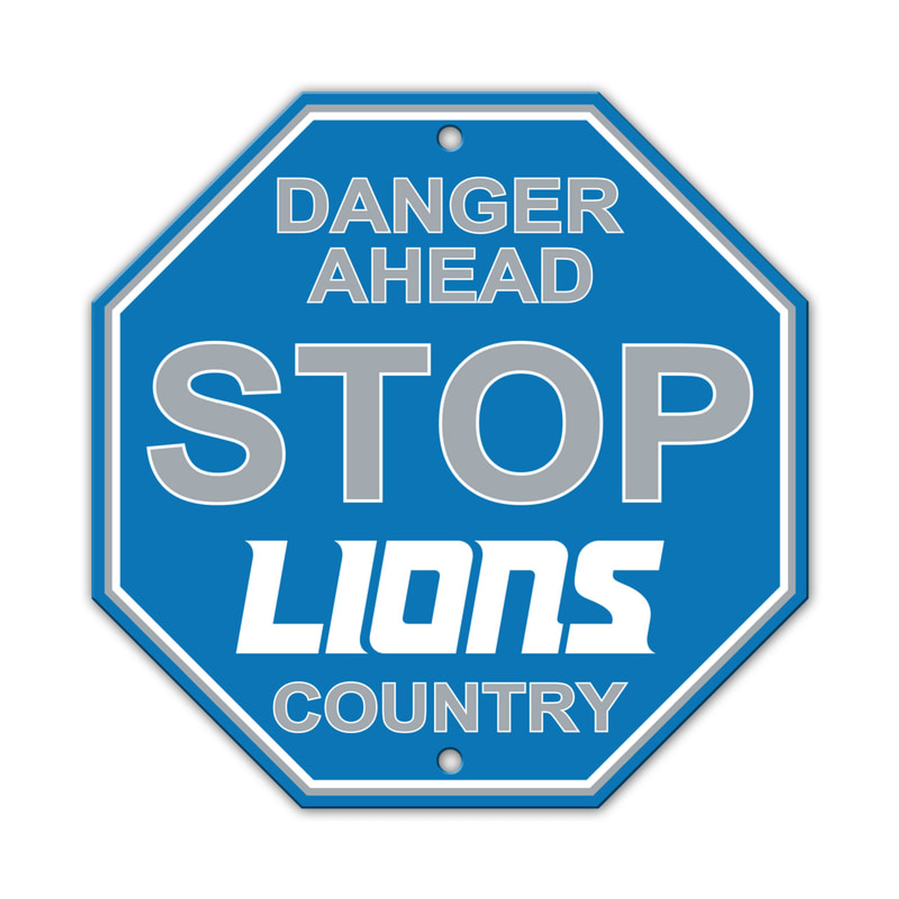 Detroit Lions Stop Sign 12x12"