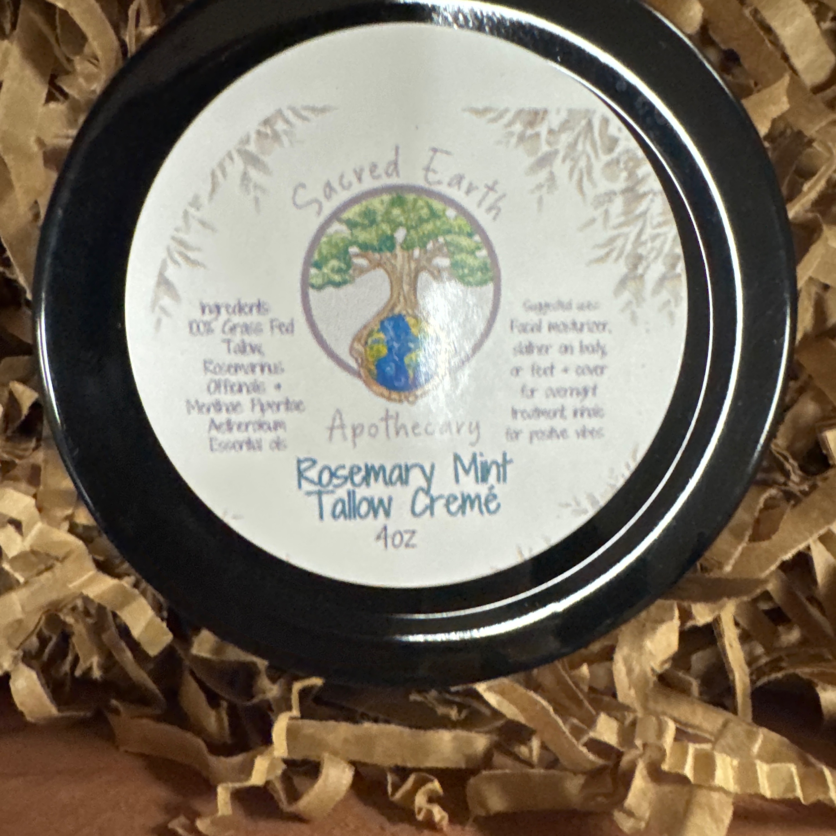 Sacred Earth Apothecary - 4oz Rosemary & Mint Tallow