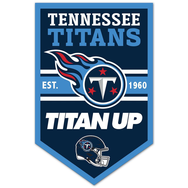 Tennessee Titans Chevron Wood Banner Sign 11x17"