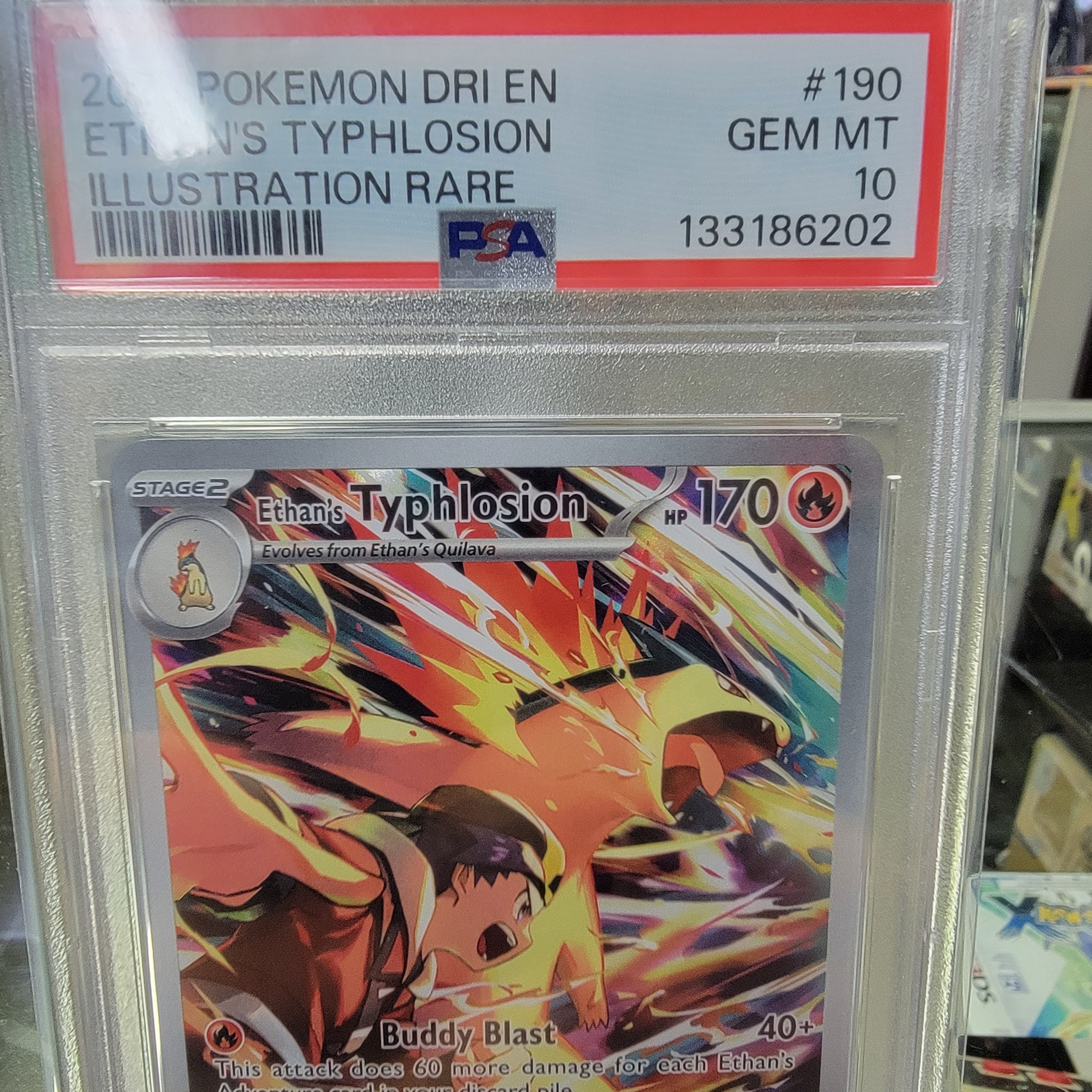Psa 10 Ethan's Typhlosion IR Graded Card