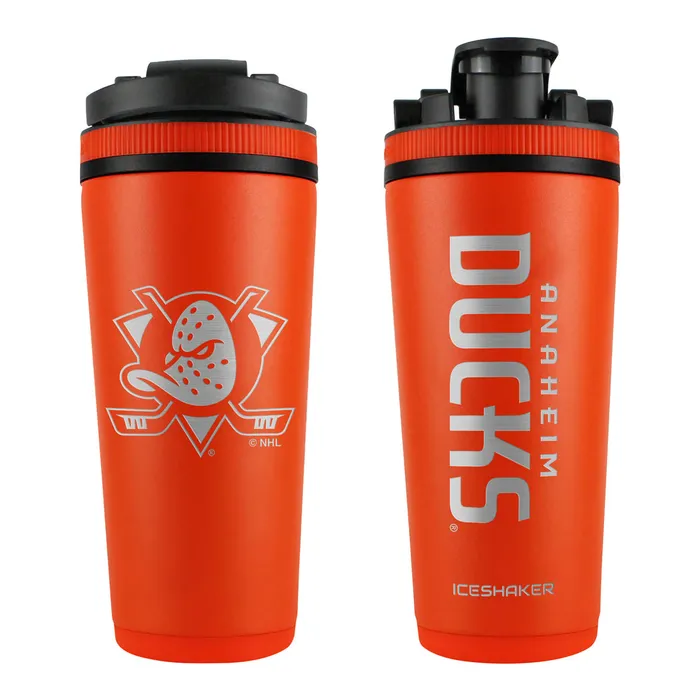 Anaheim Ducks Orange Stainless Steel Ice Shaker 26oz