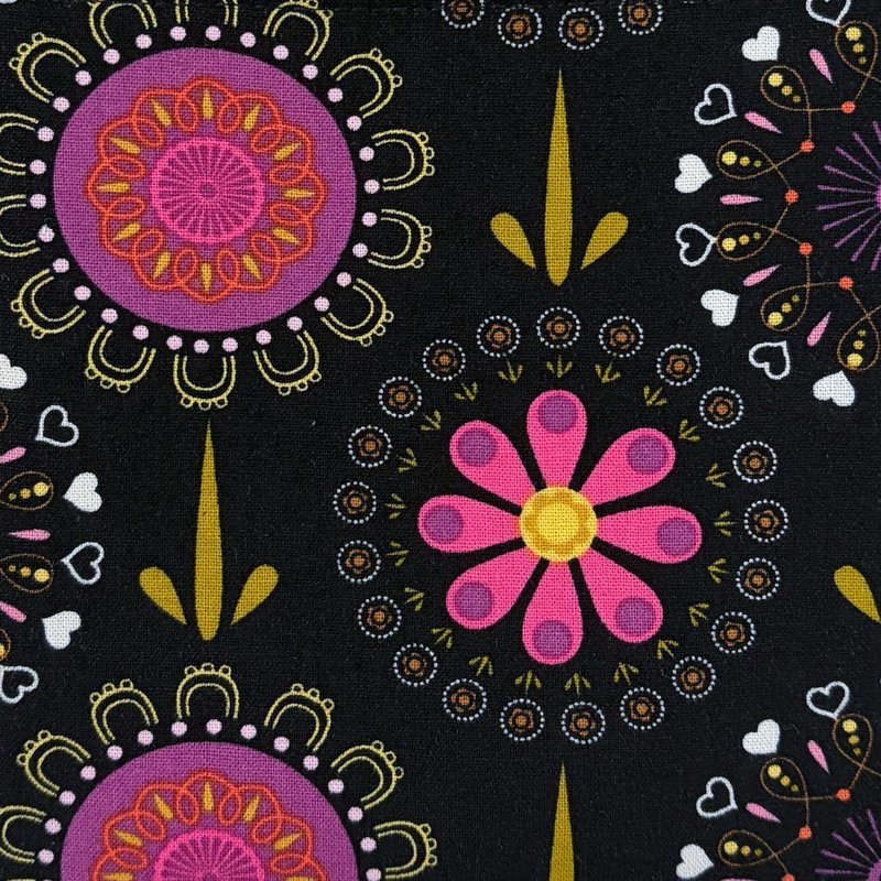 Folk Floral on Black
