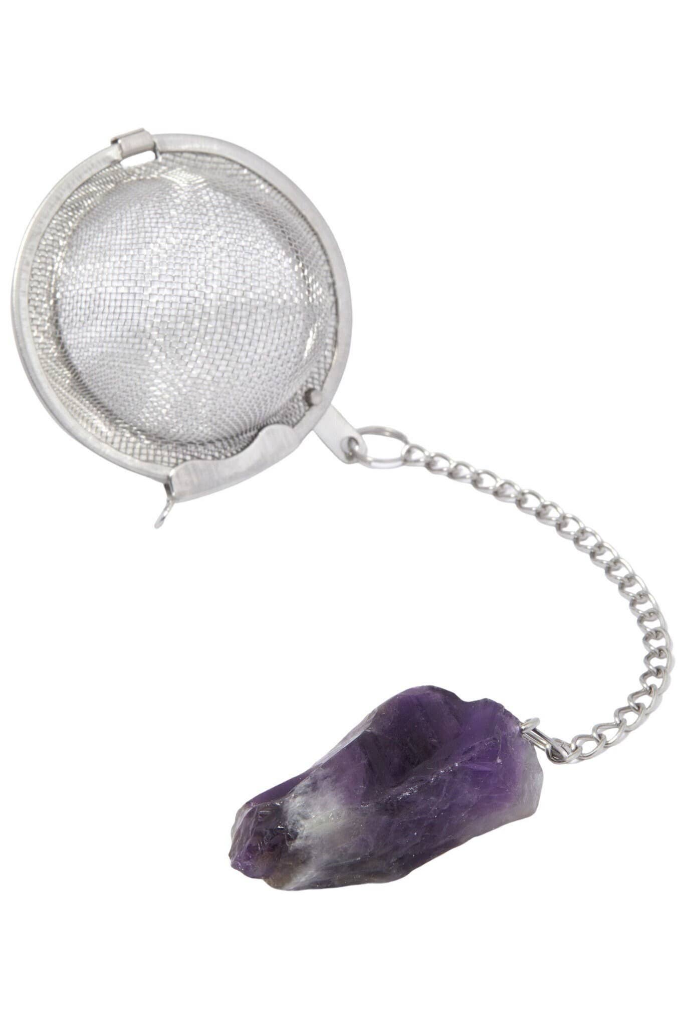 New Moon Beginnings - Amethyst Tea Ball Strainer