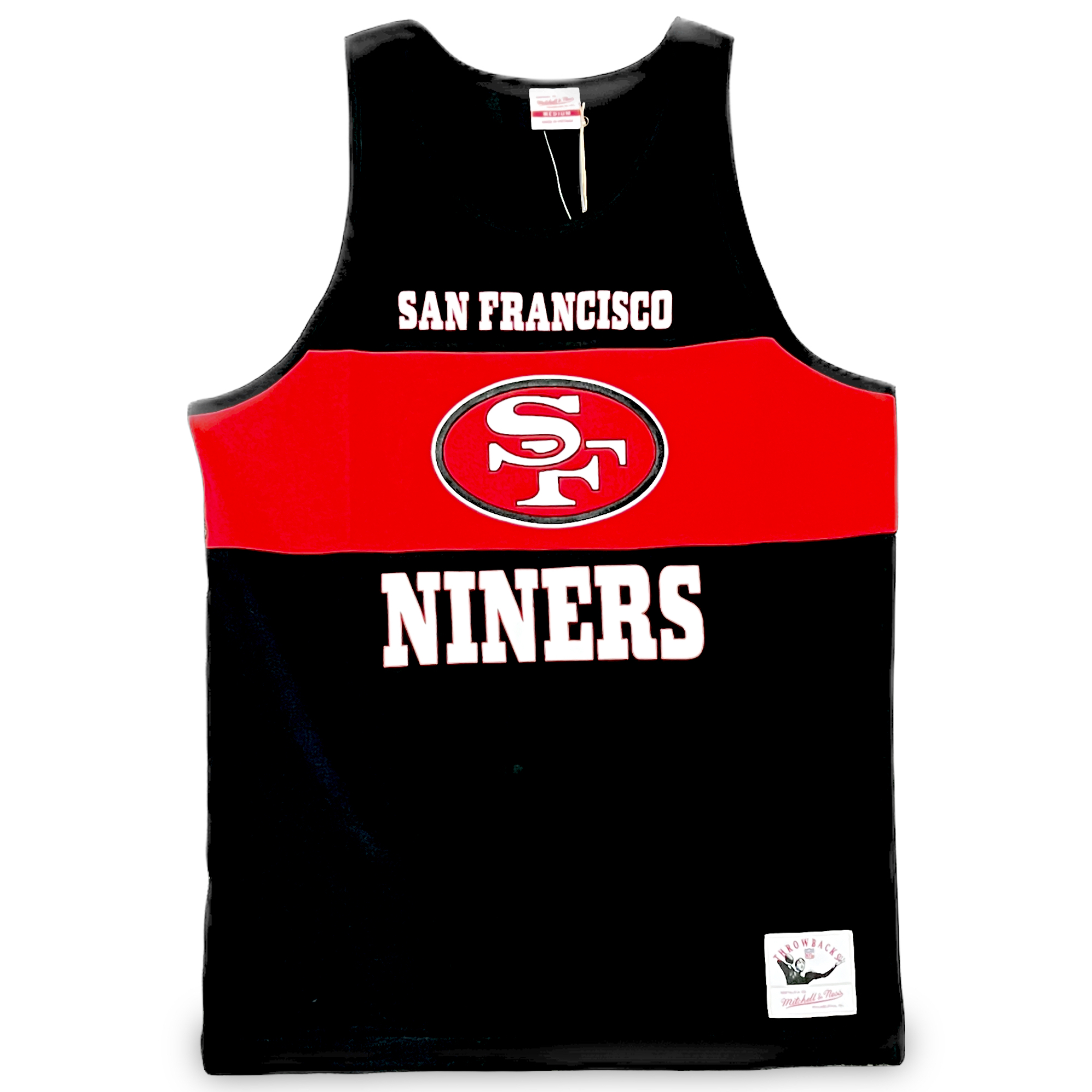 San Francisco 49ers Retro Mitchell and Ness Colorblock Tank Top
