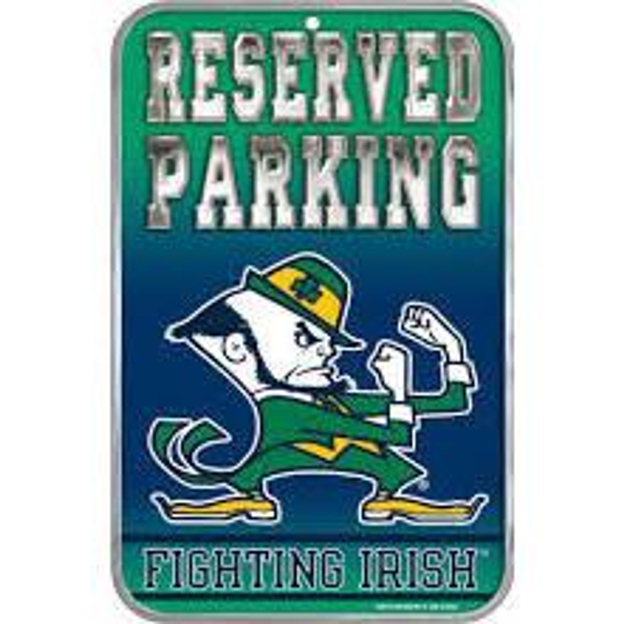 Notre Dame Fighting Irish Parking Sign