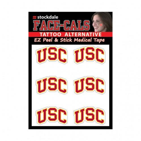 USC Trojans Face Cals Tattoos