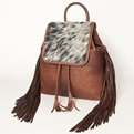 AD Hand Tooled Leather Hide Handbag