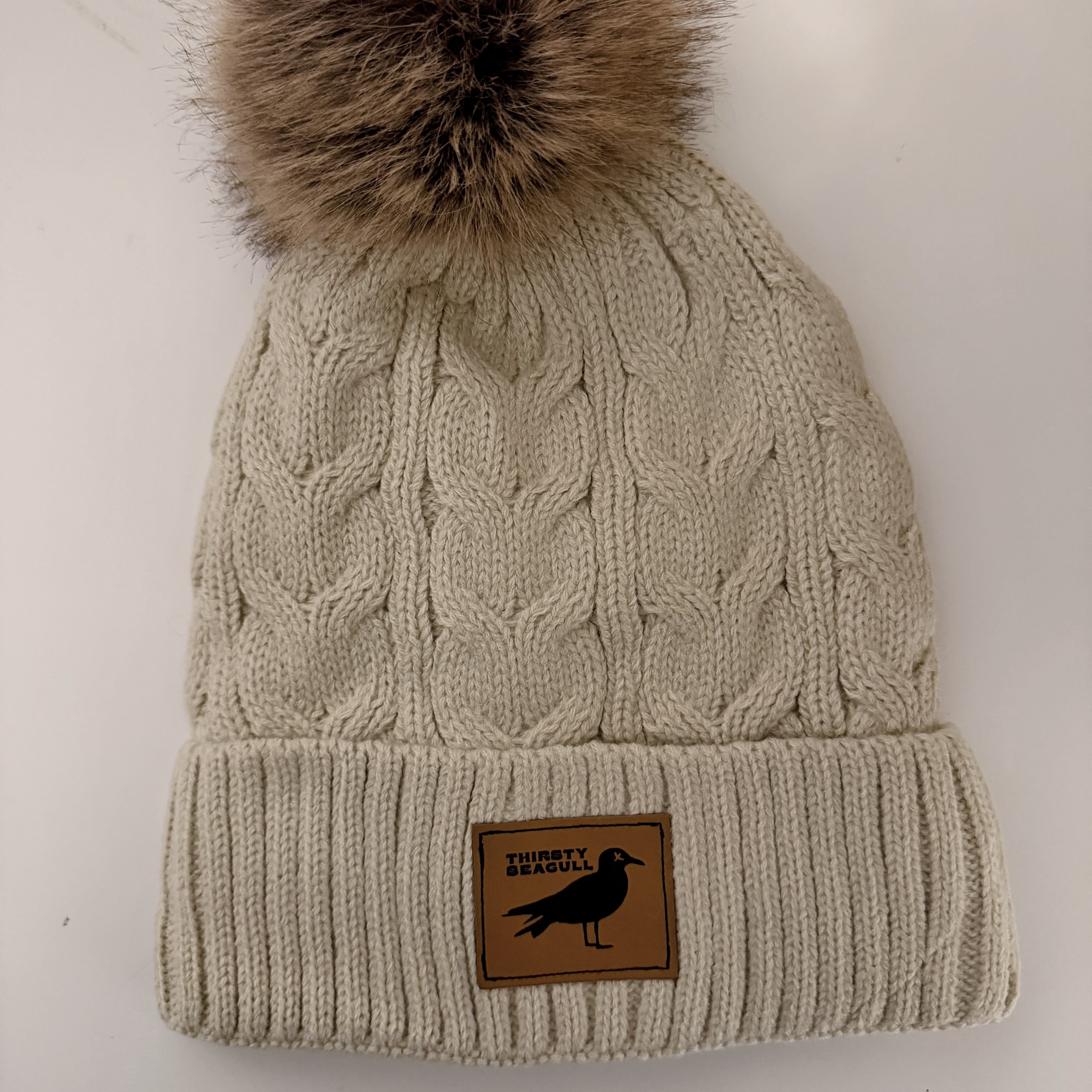 Super Soft Fleece Lined Thirsty Seagull Label Women's Pom Beannie