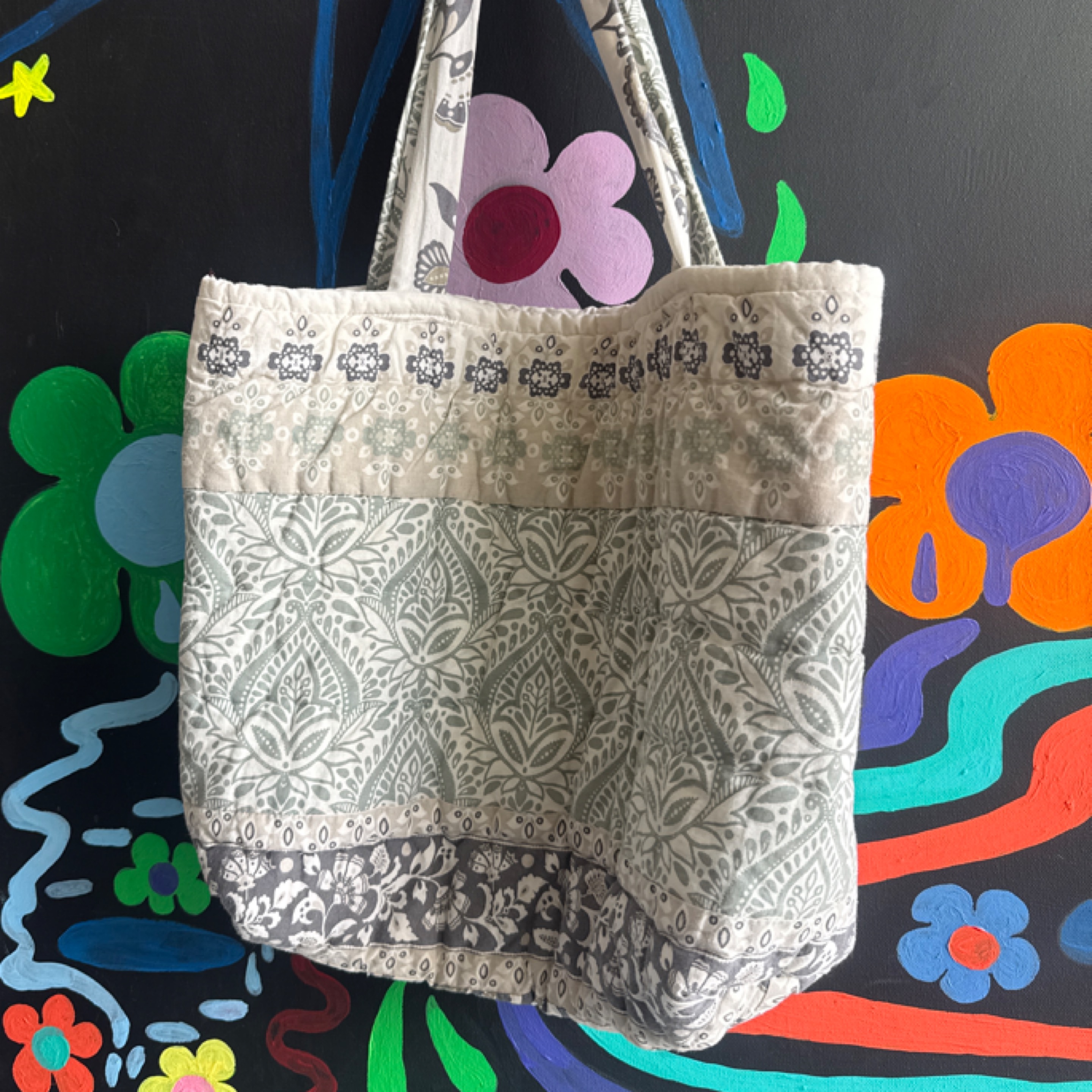 Tara's Thrifty Threads Artist 100% Upcycled Quilted Tote