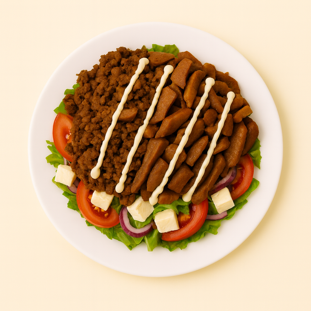 Alley Mix on Salad (Gyro and Beef)