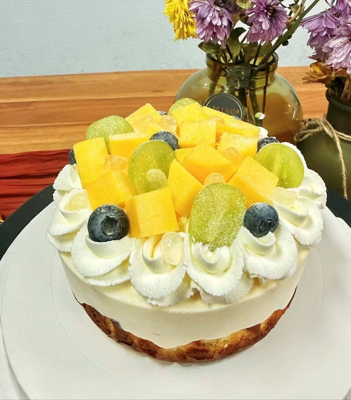 Mango Basque Cheesecake