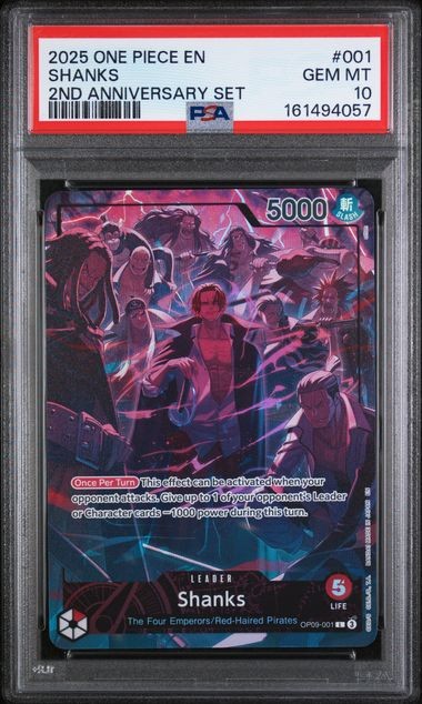 2025 ONE PIECE ENGLISH VERSION 2ND ANNIVERSARY SET #001 SHANKS