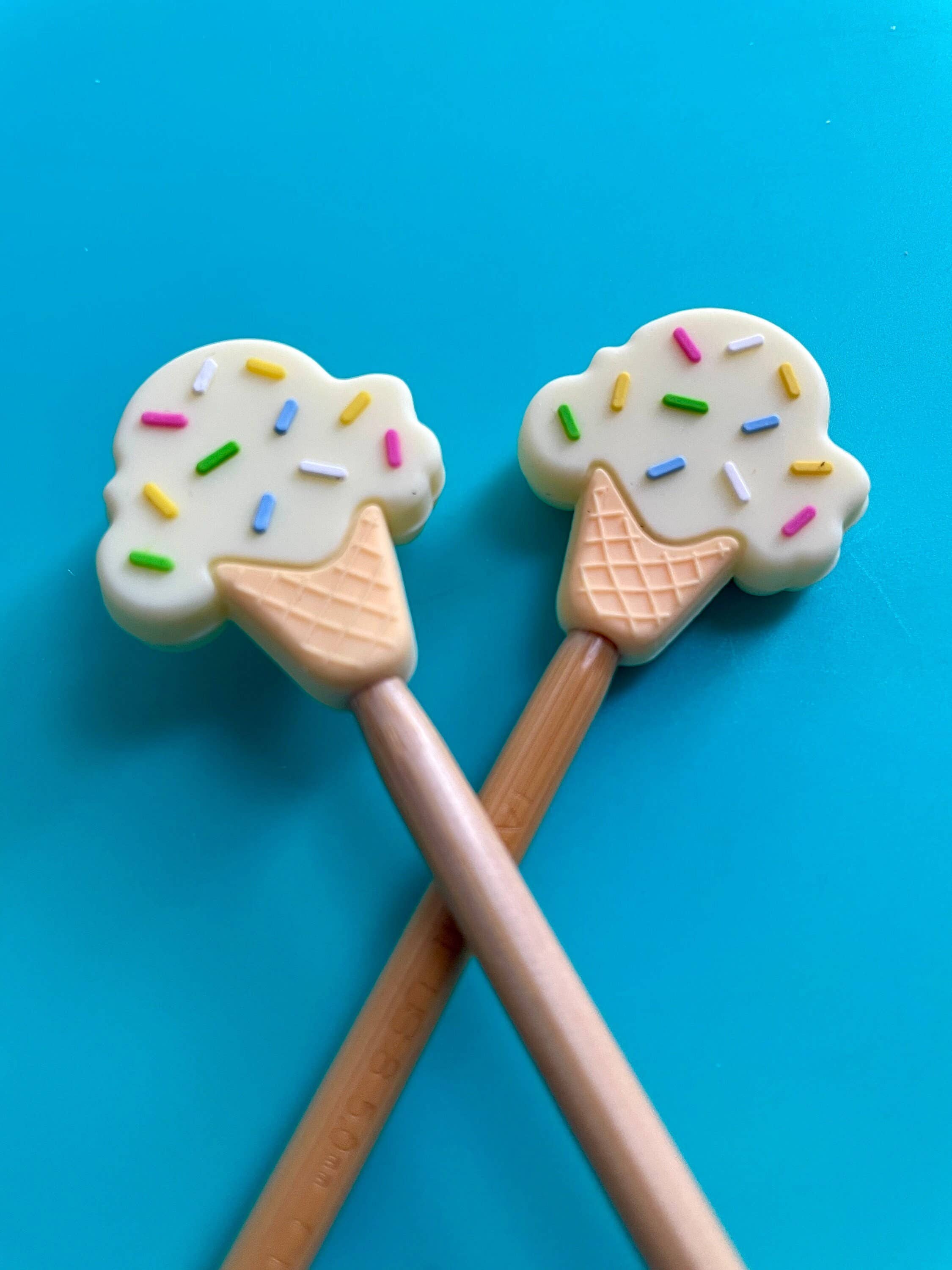 Kawaii Ice Cream Cone Sprinkles Food Gifts for Knitters