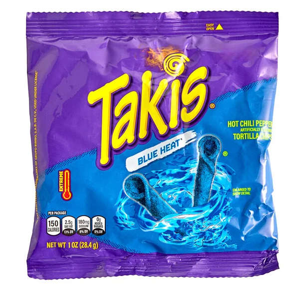 Takis Rolled Tortilla Chips (1 oz) - Blue Heat