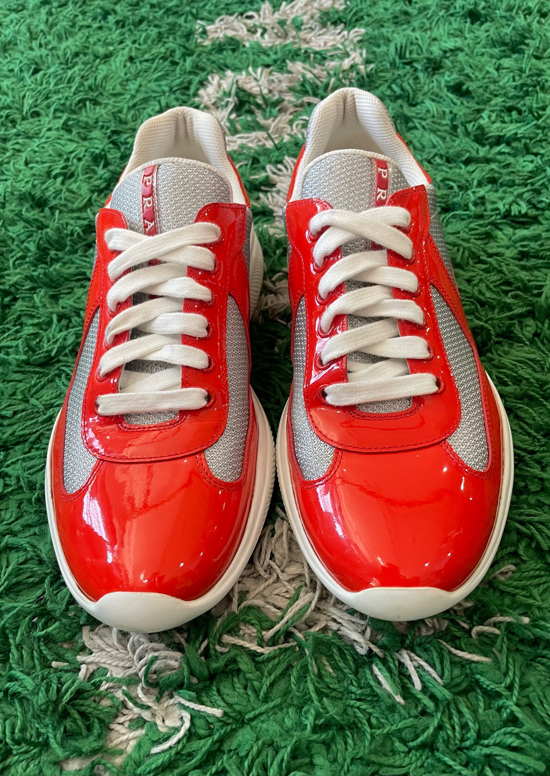 prada america cup red leather and technical fabric size 6.5 (used), size 6.5, used condition — photo 2 of 2