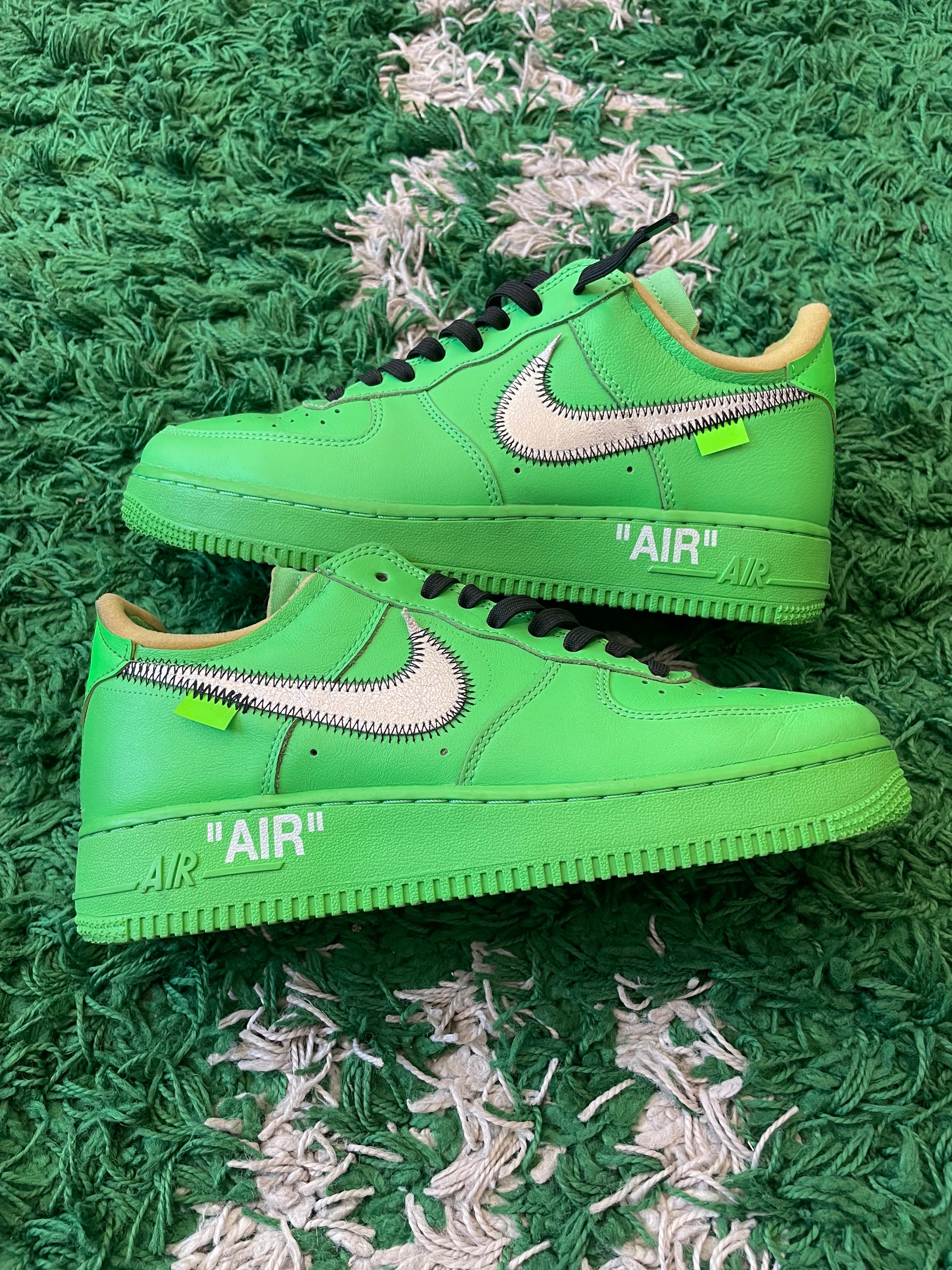 off-white x nike Air Force 1 low Brooklyn light green