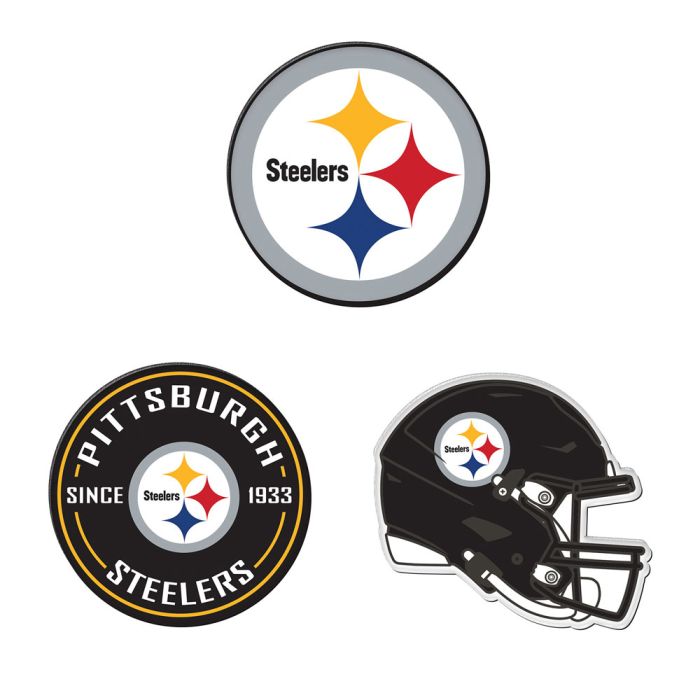 Pittsburgh Steelers Premium Acrylic Magnets 3pack