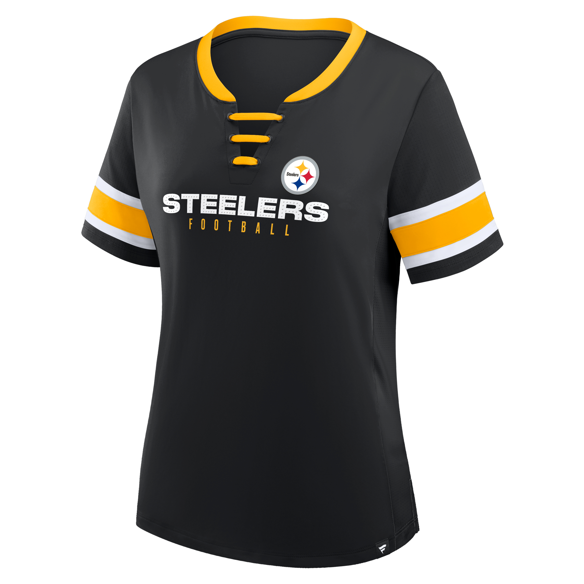 Pittsburgh Steelers Ladies Draw Play Rhinestone Laced Jersey