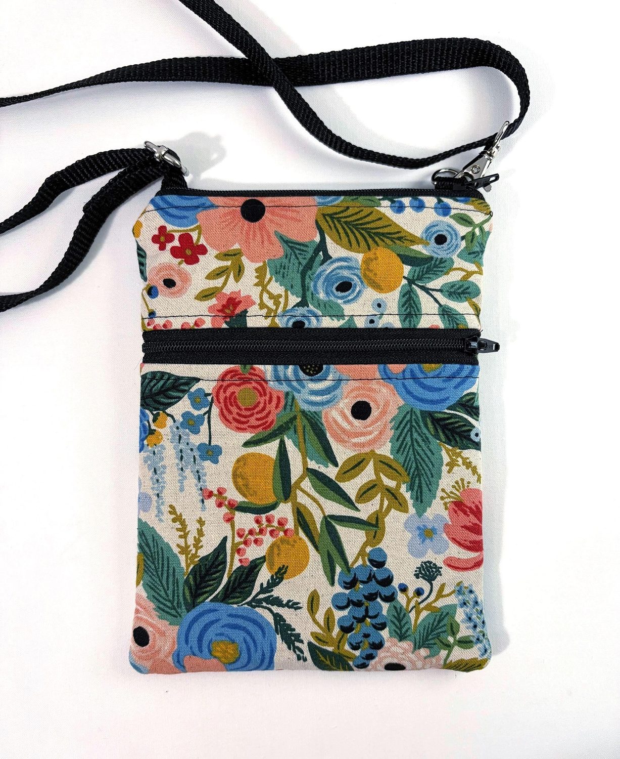 Small Crossbody Bag – Rosy Florals on Cream, photo 4 of 9