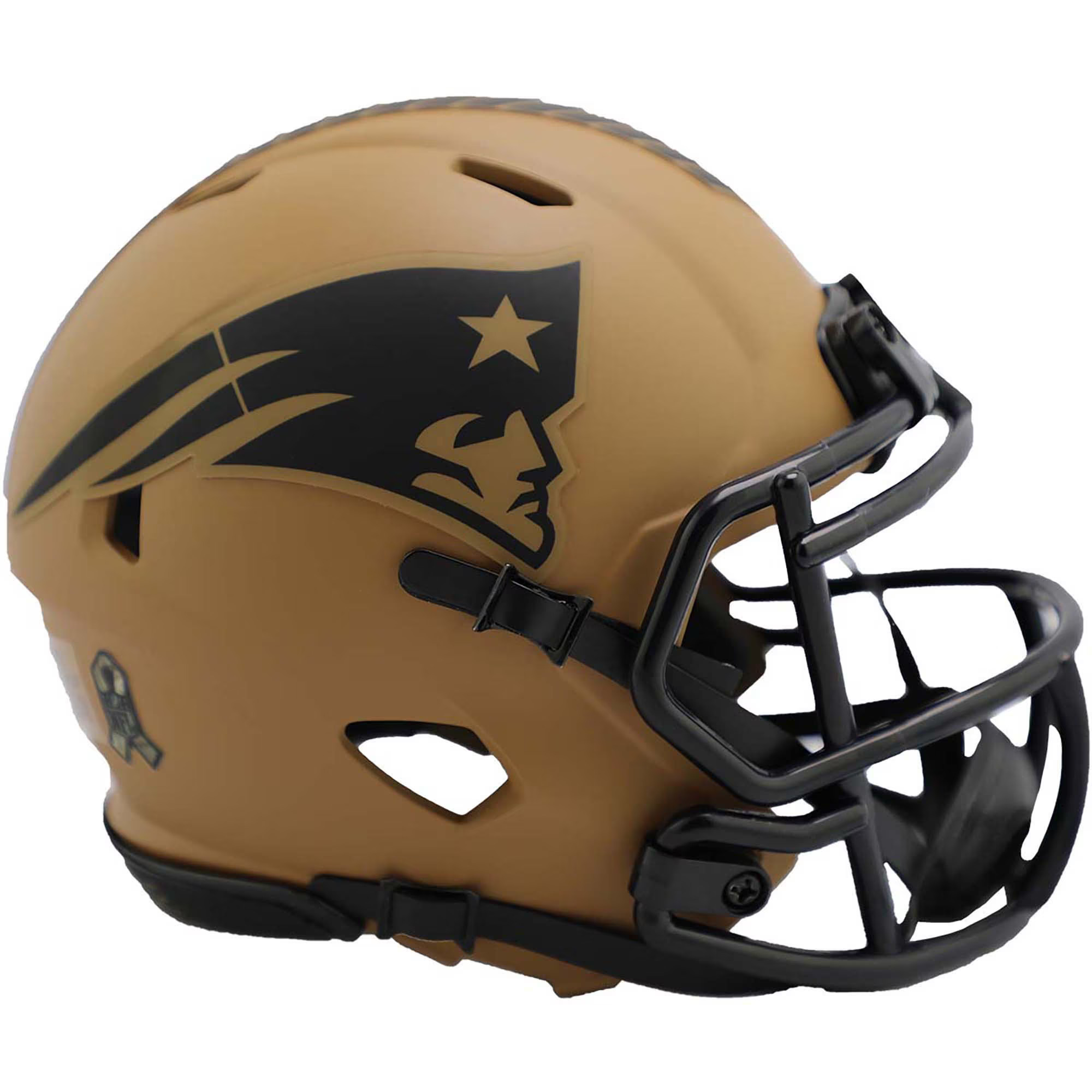 New England Patriots 2023 Riddell Salute to Service Speed Mini Helmet