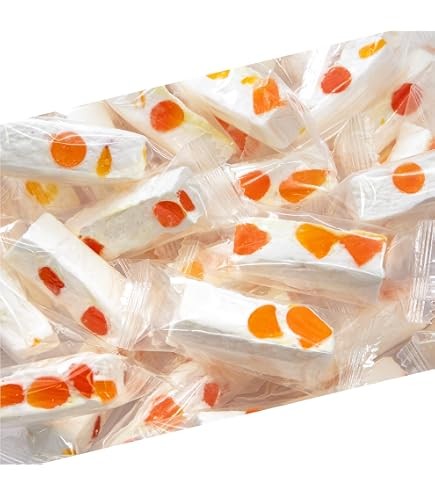 Golden Bonbon Jujube Orange  Cream Pop Nougat Soft Candy 4.4 lb