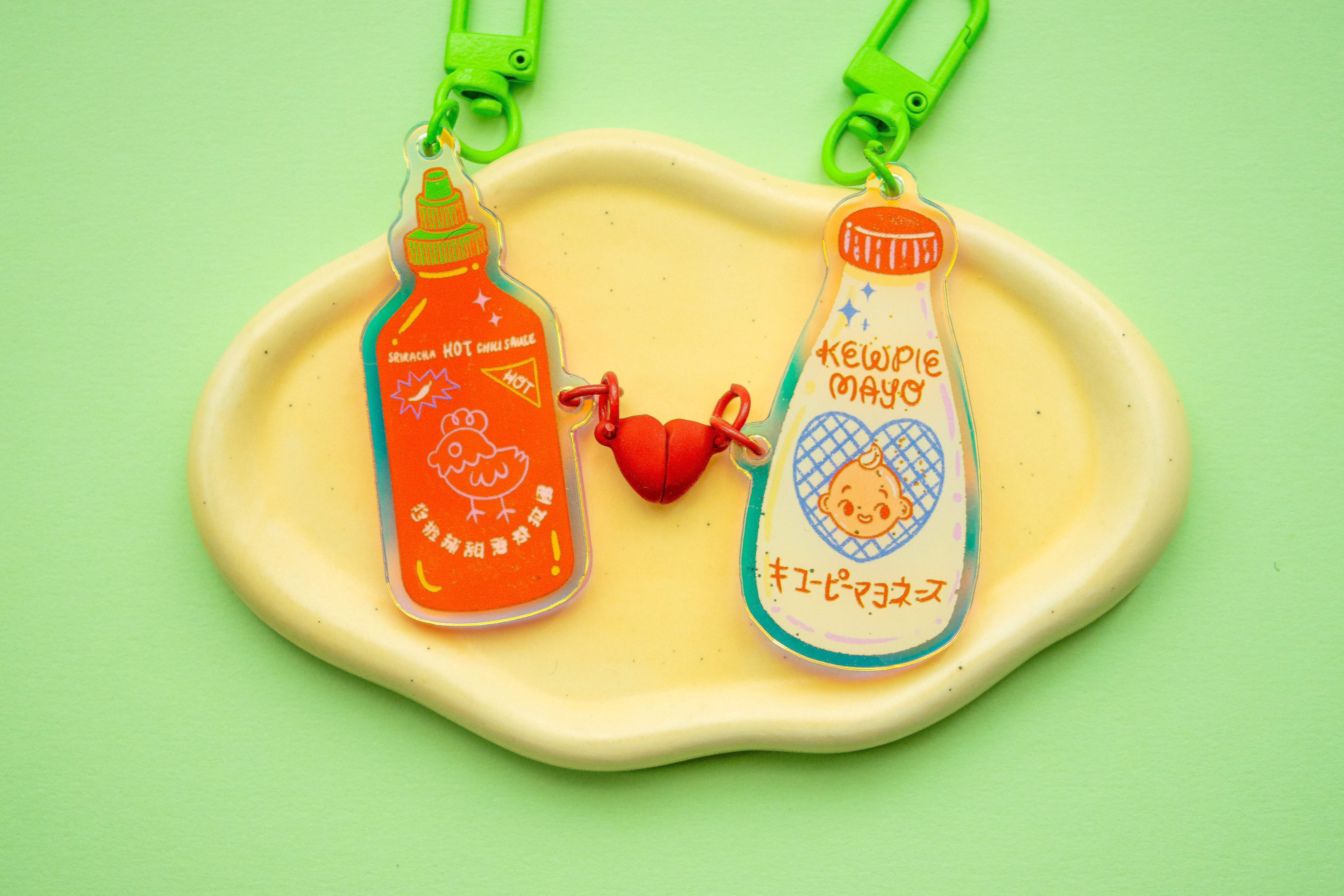 Sriracha Mayo Magnetic Keychain