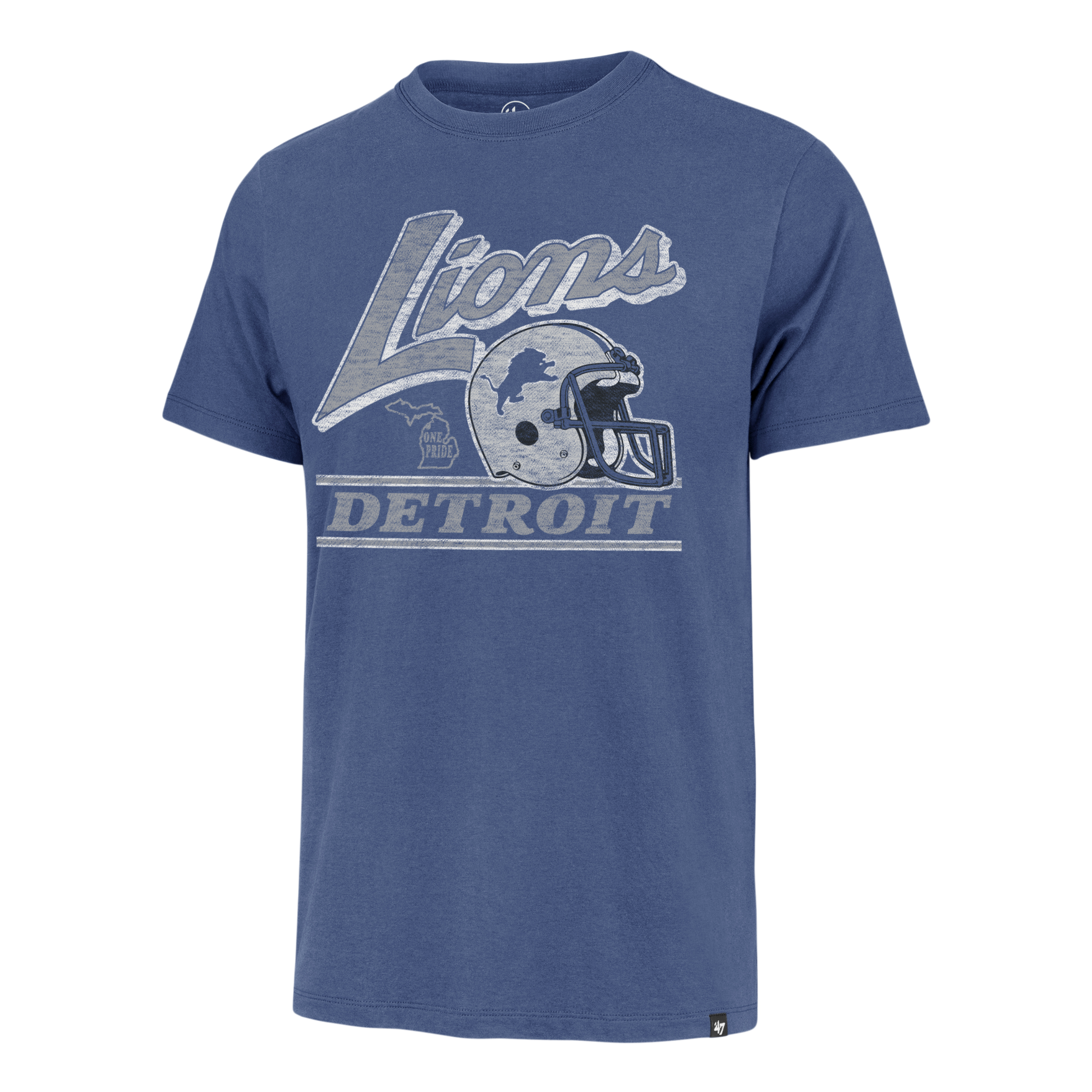 Detroit Lions Historic Cadet Blue Fly By '47 Brand Franklin Shirt