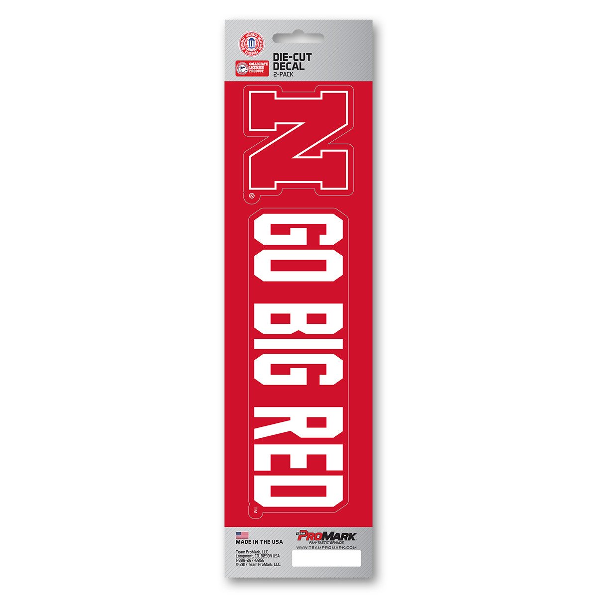 Nebraska Huskers Slogan Die Cut Decal 2pk