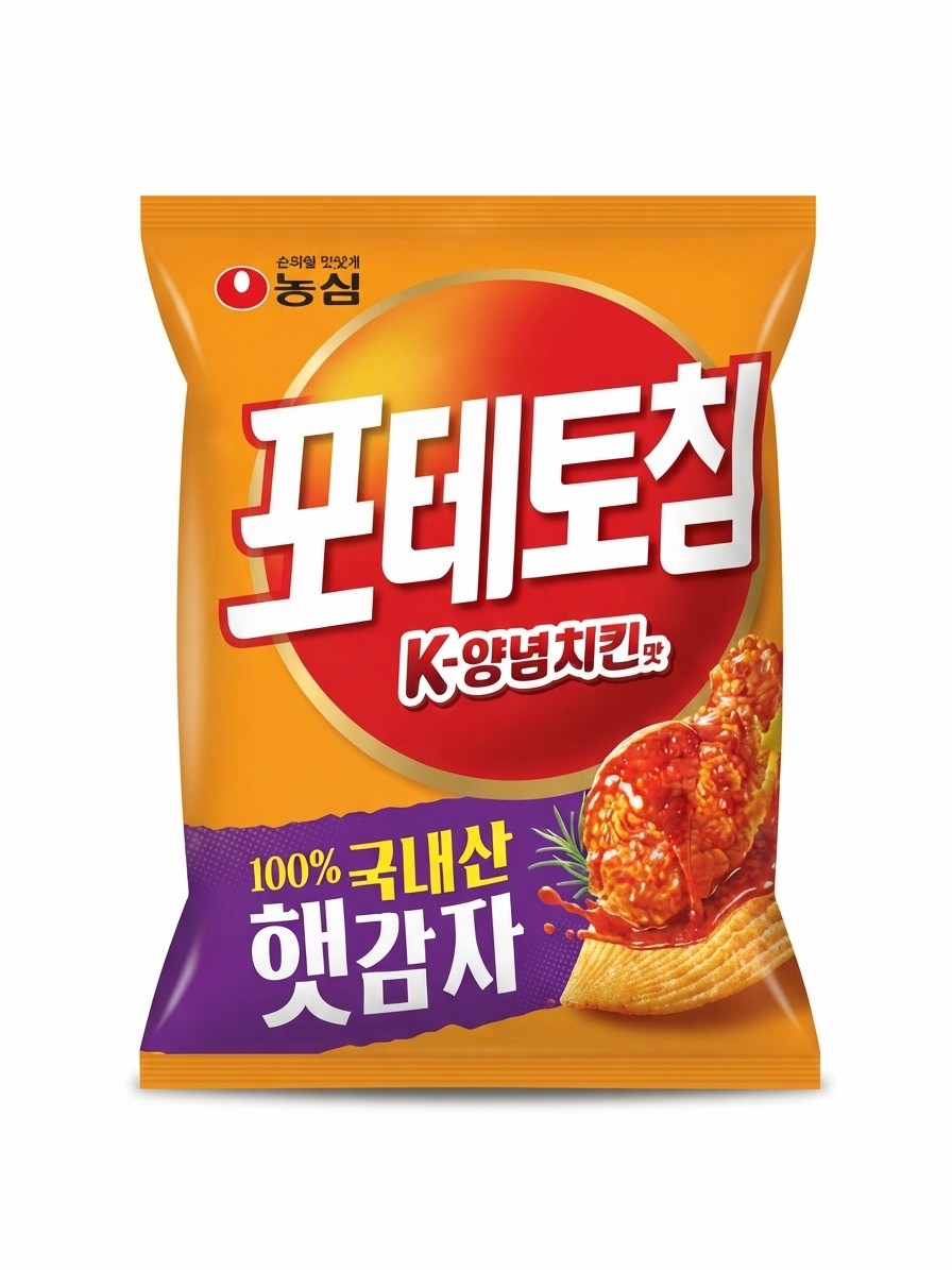 Nongshim Korea Seasoned Chicken Wing Potato Chips 1.76oz 16ct