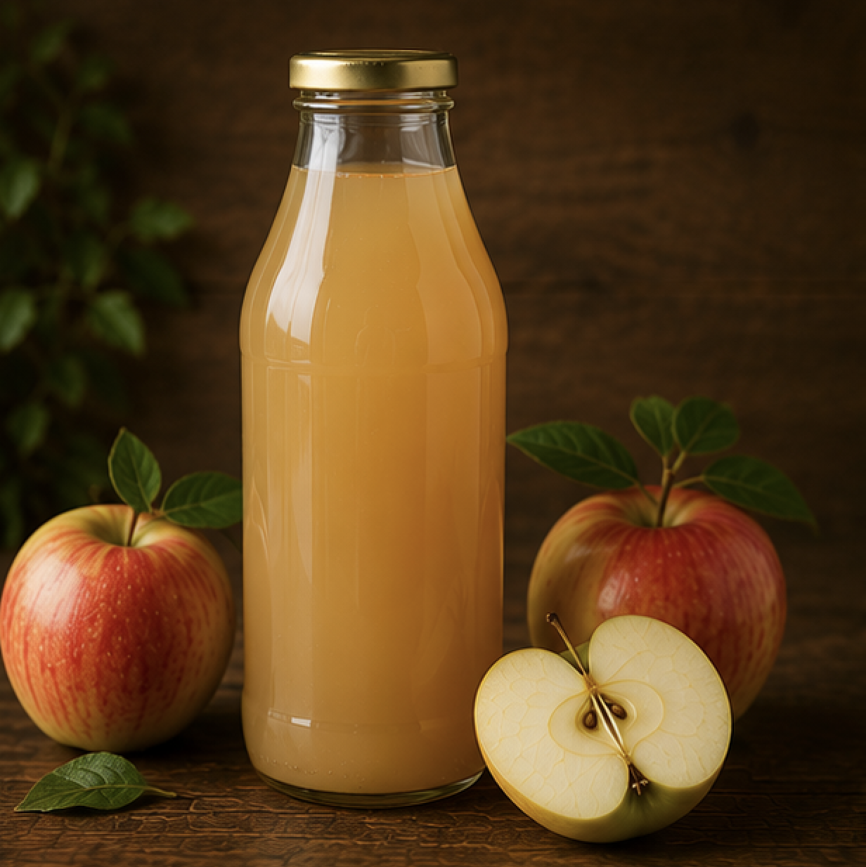 Home produced Apple Juice
