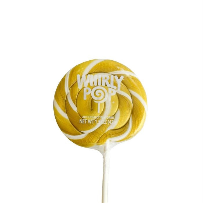Whirly Pop Gold & White Lollipops 1.5 oz 7" 24 ct Tray