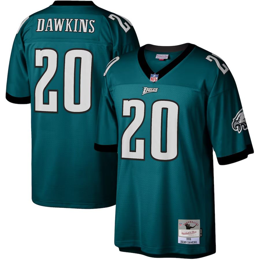 Philadelphia Eagles 1996 Brian Dawkins #20 Green Mitchell and Ness Jersey