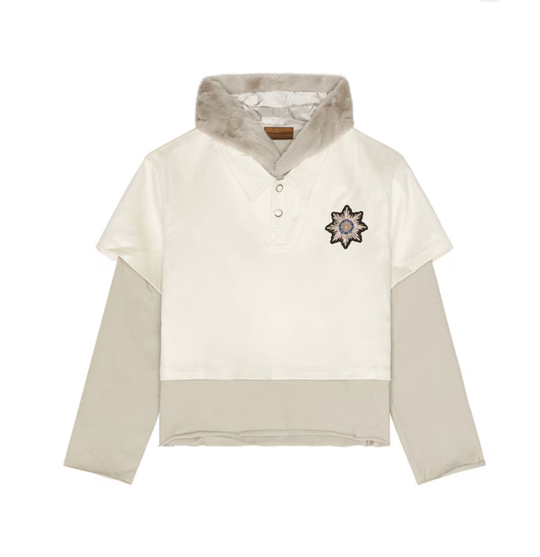 BIRTH OF A ROYAL CHILD  Faux Fur Hat Layered Hoodie
