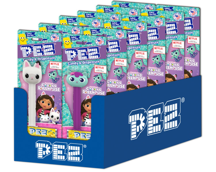 Pez Gabby's Dollhouse Dispensers Candy Blister Pack 12 ct