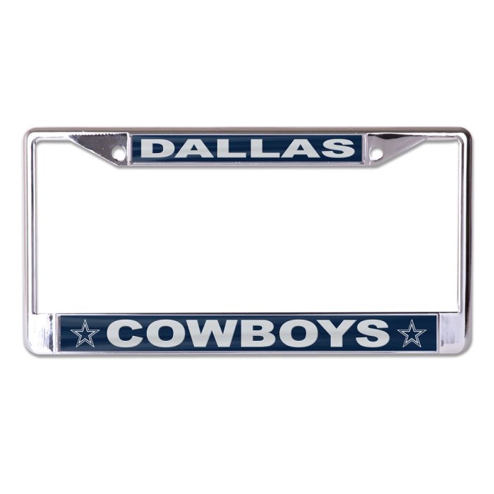 Dallas Cowboys Chrome License Plate Frame with Acrylic Inserts