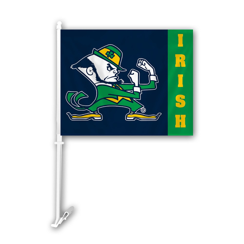 Notre Dame Fighting Irish Car Flag