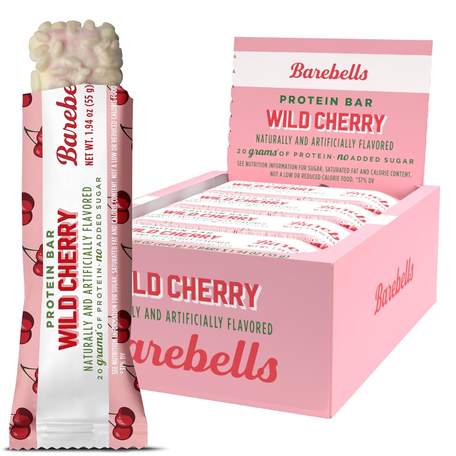 Barebells Protein Bar Wild Cherry 1.94 oz 12 ct