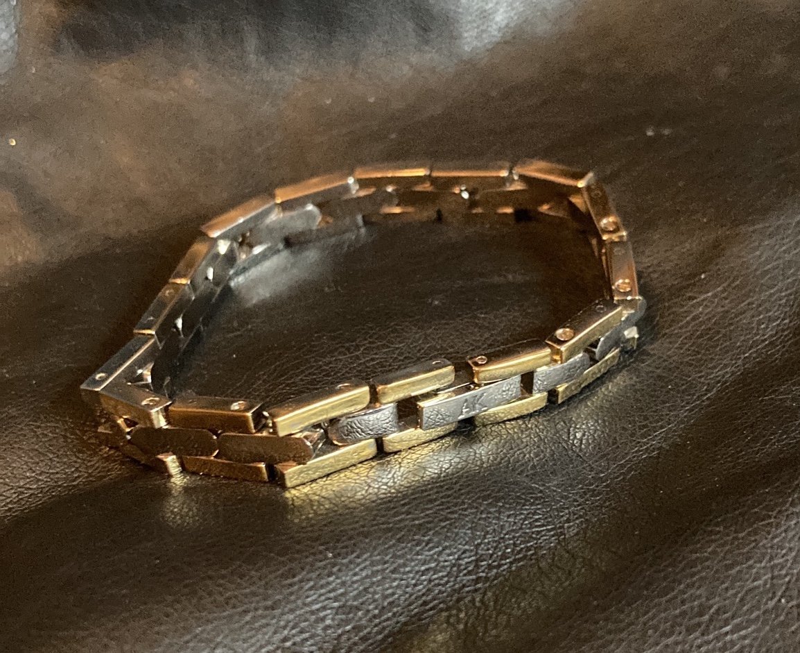ANNE KLEIN Gold/Silver Two tone Interlink Bracelet