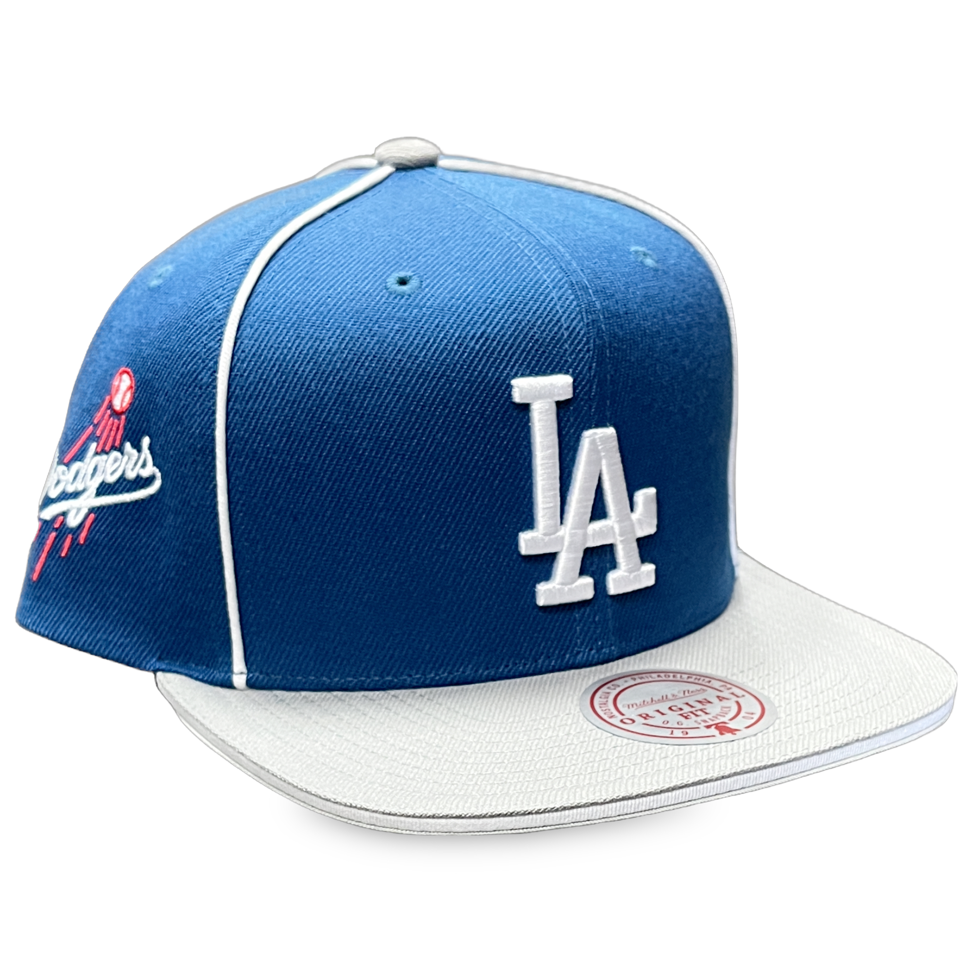 Los Angeles Dodgers Royal Pipe Mitchell and Ness Snapback Hat