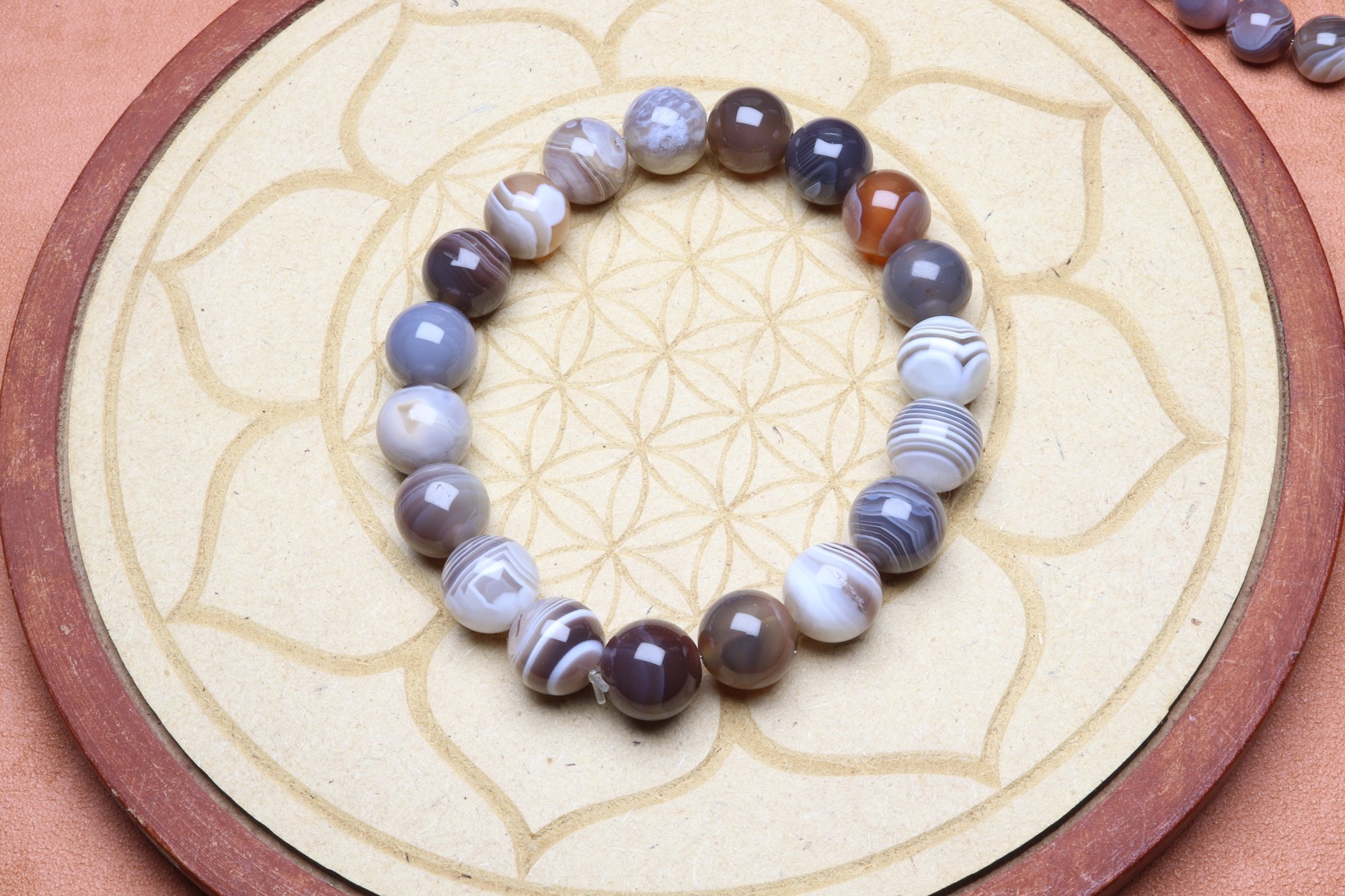 Bracelet Agate Botswana 10 mm — stock Valence