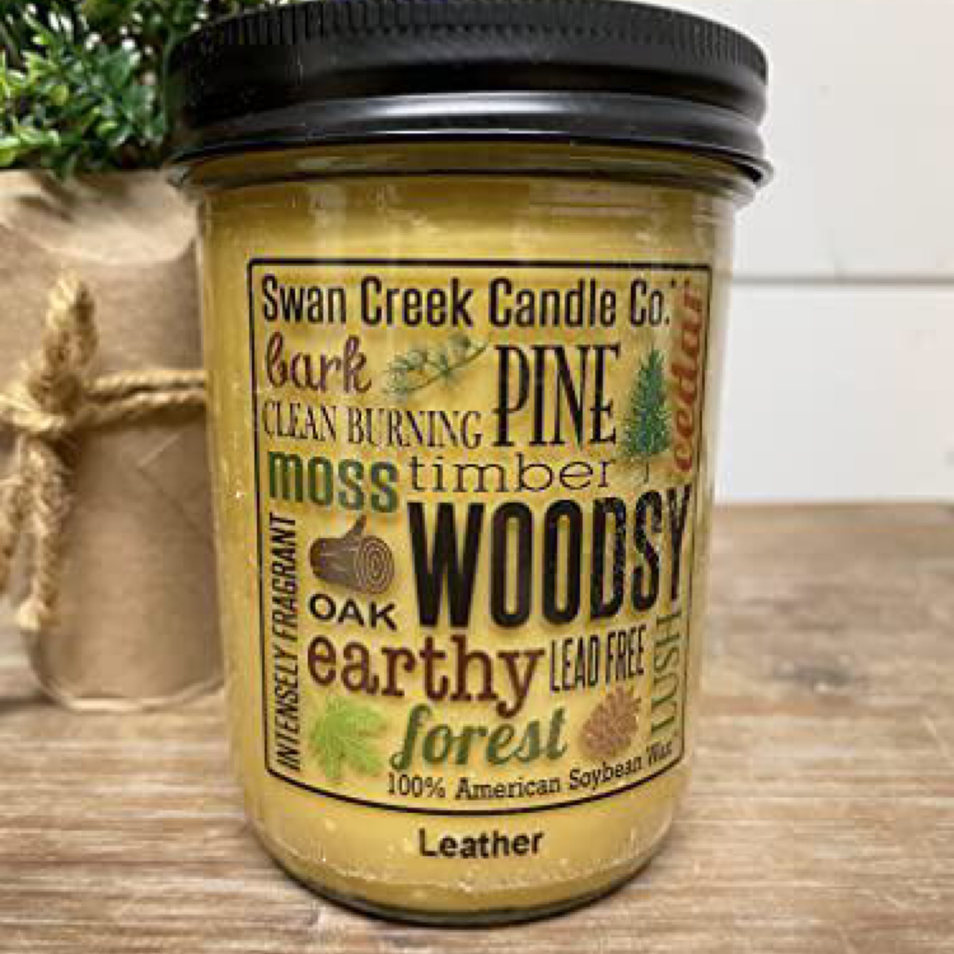 Leather: Swan Creek Candle Pantry Jar